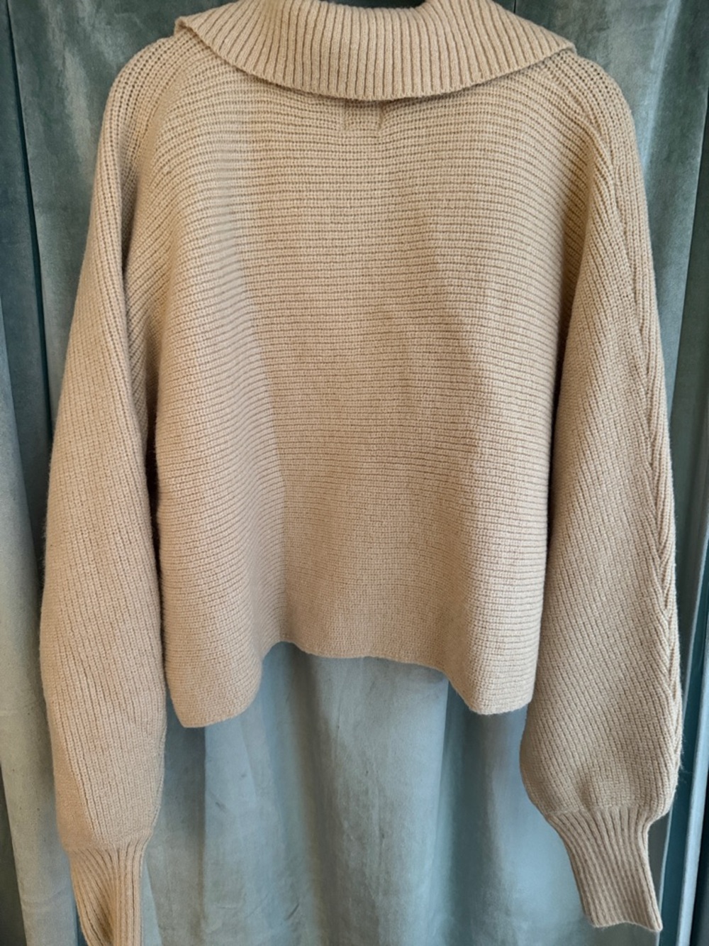 Princess Polly Beige Ribbed V-Neck Sweater - Picture 4 of 4